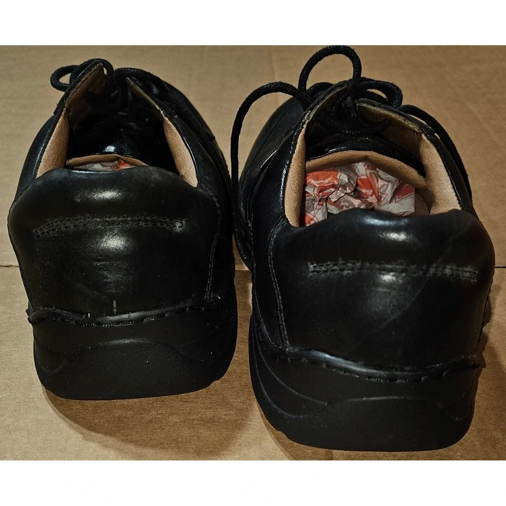 Vtg London Underground Format Oxford‎ Adler Leather Shoes Black Italy Mens 10.5